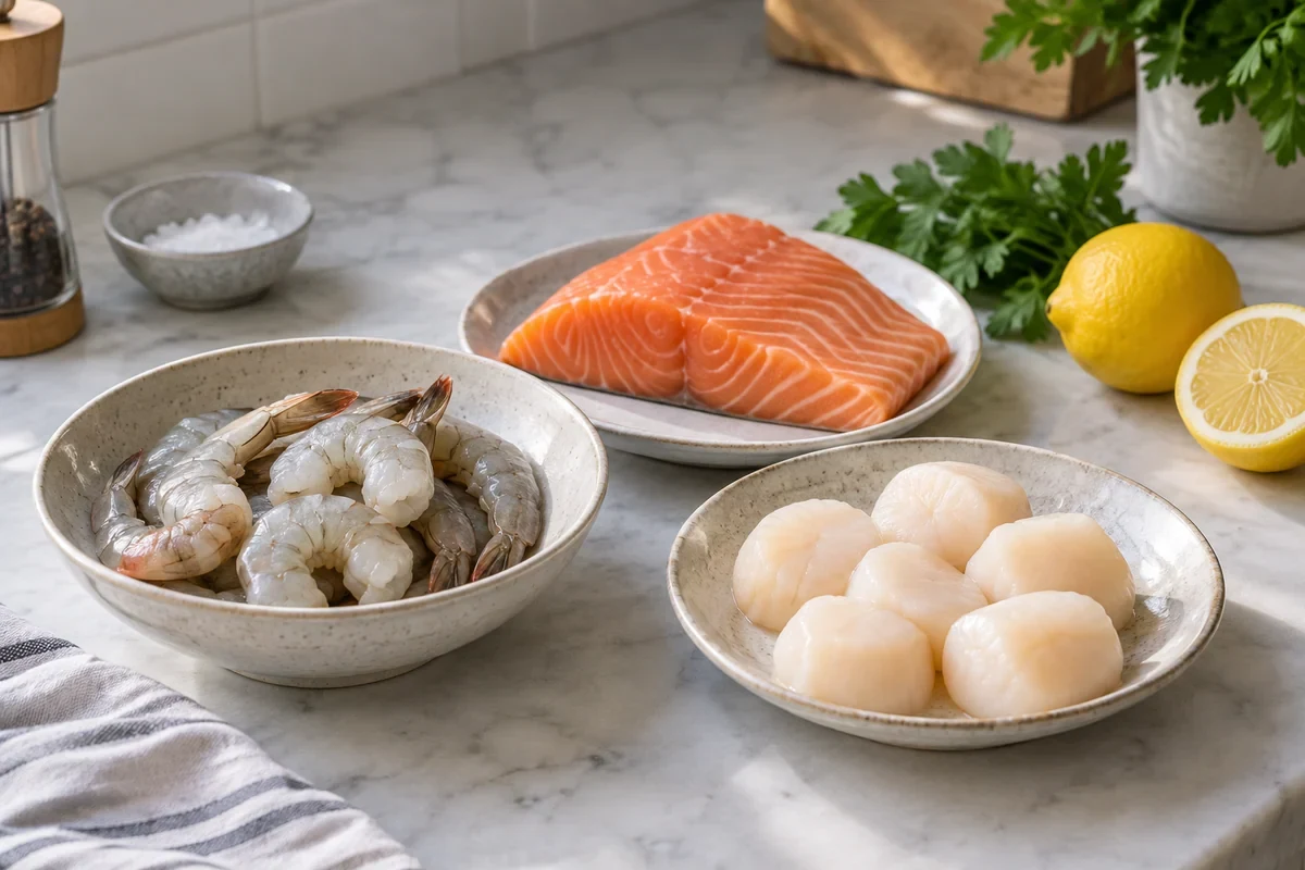 Рыба и разные морепродукты для сочетаний с ньокки