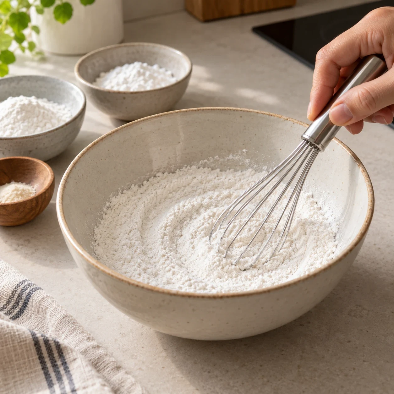 Смешайте сухие продукты